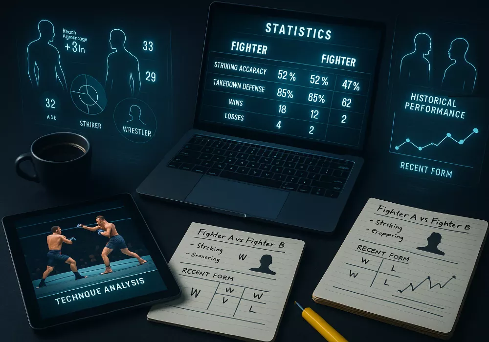Analyse Methoden Fighter Statistiken Research für erfolgreiche Wetten