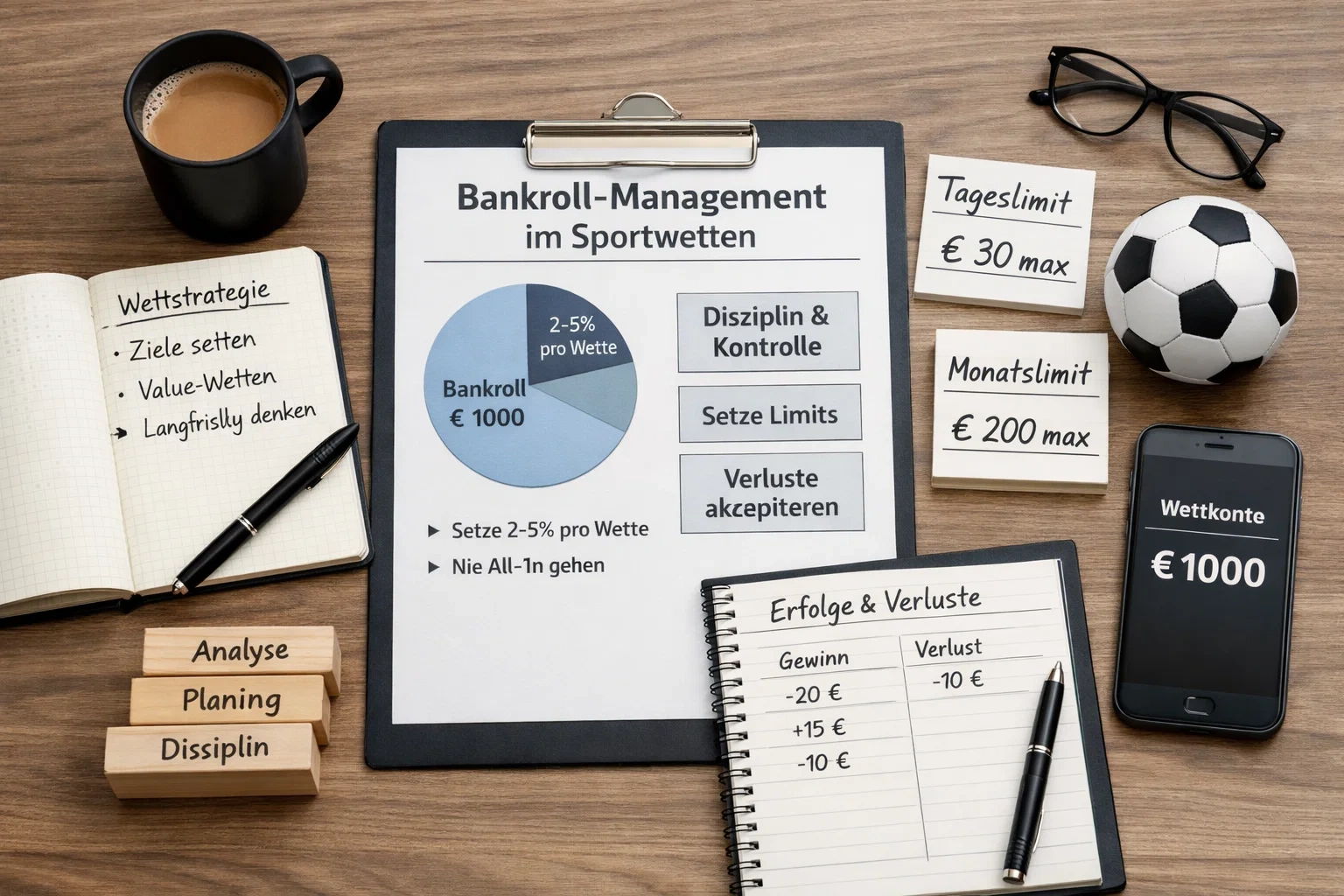 Bankroll-Management und Staking-Konzepte