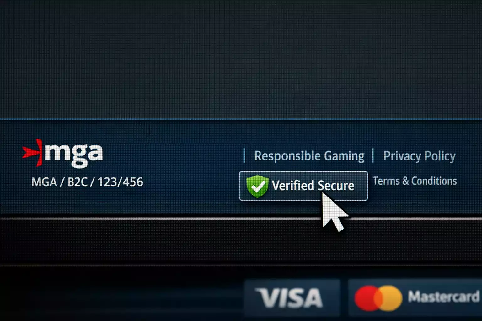 Prüfung von Glücksspiellizenzen auf einem Computerbildschirm