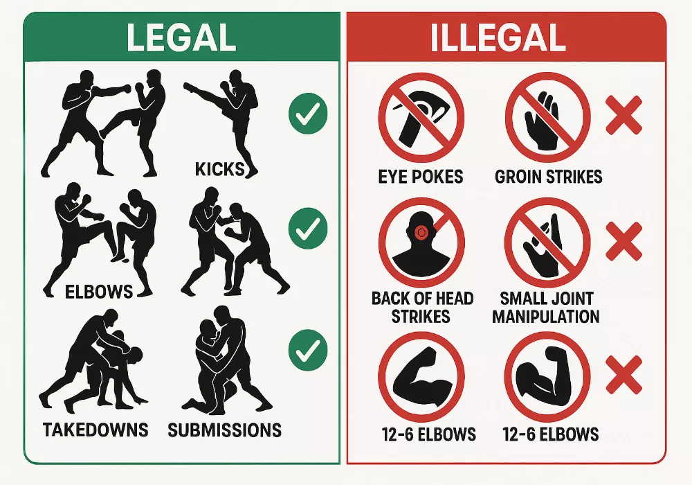 Erlaubte und verbotene Techniken im UFC Regelwerk Übersicht