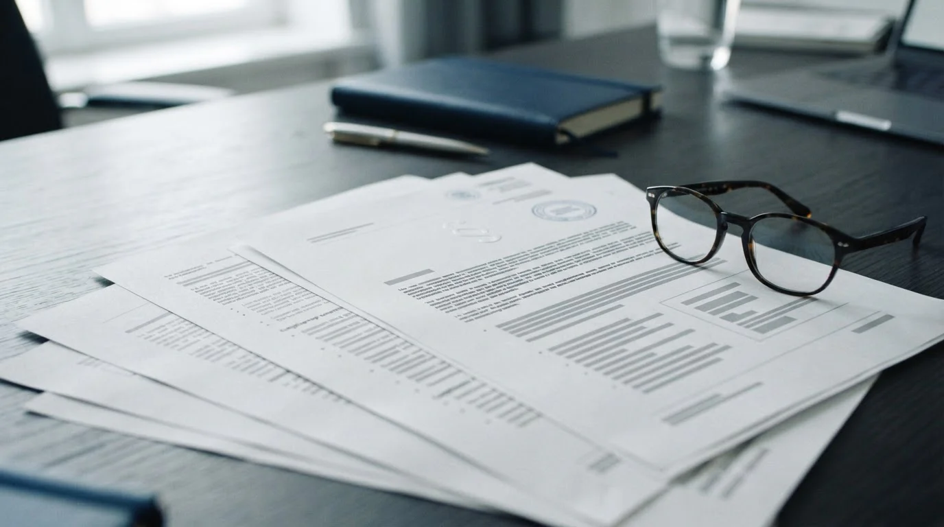 Dokument mit Paragrafenzeichen symbolisiert regulatorische Anforderungen