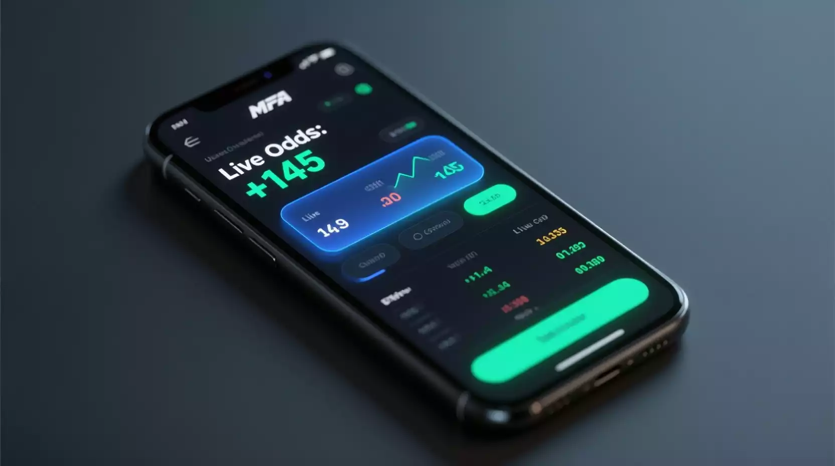 Mobile App zeigt Live MMA Wettquoten