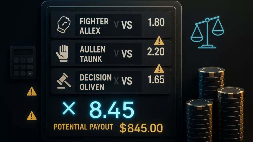 Parlay Betting Kombinationswetten mit Multiplikator Effekt und Quoten