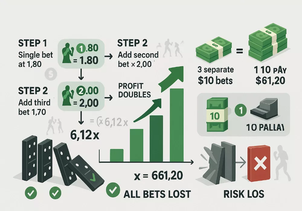 Parlay Grundlagen und Mechanik Erklärung mit Schritt für Schritt Visualisierung