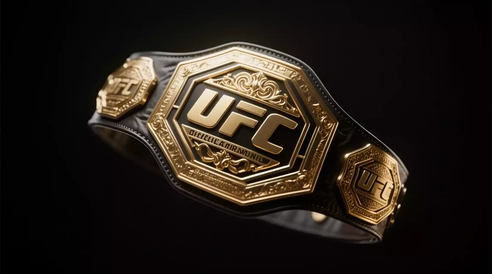 UFC Championship Gürtel in goldenem Licht