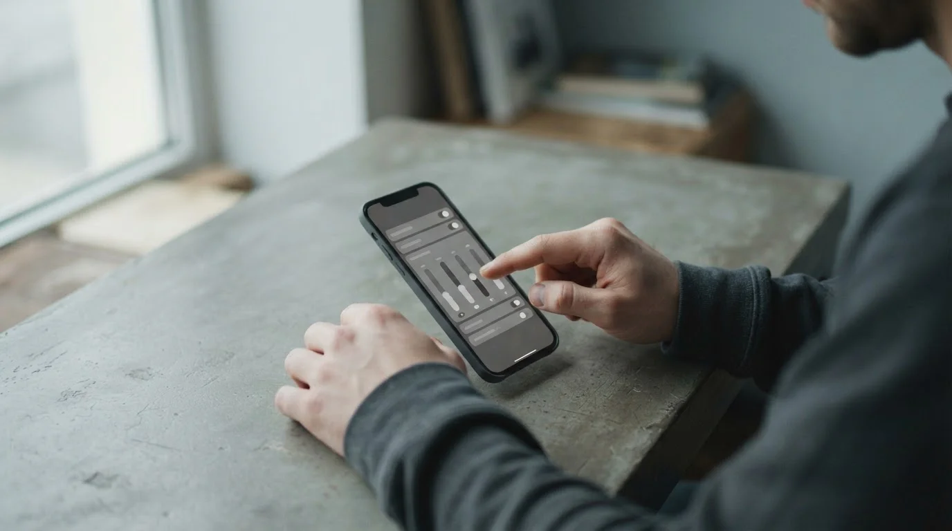 Person setzt Limits in mobiler Wett-App